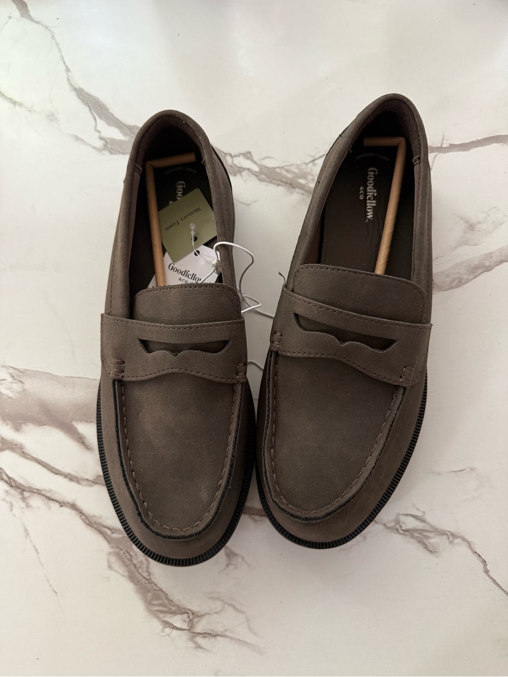Goodfellow & Co Men’s Taupe Suede Penny Loafers